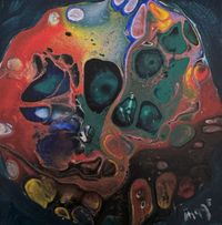 Eye in the sky, by jhago, 30x30, Acryl auf Leinwand ,2024